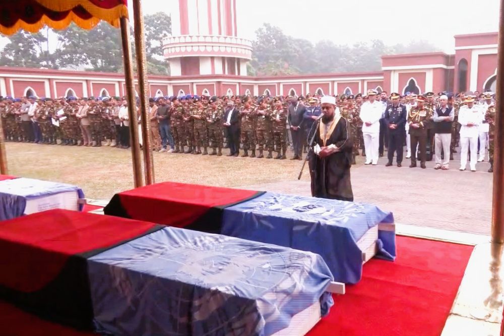 সুদানে নিহত ৬ শান্তিরক্ষী সেনার জানাজা সম্পন্ন হয়েছে