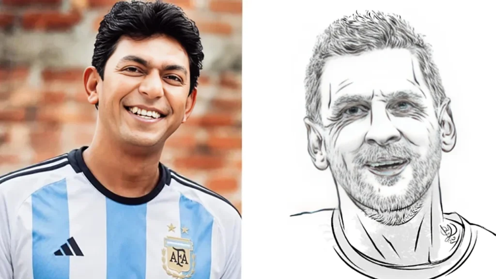 মেসির ছবি এঁকে প্রশংসায় ভাসছেন চঞ্চল চৌধুরী