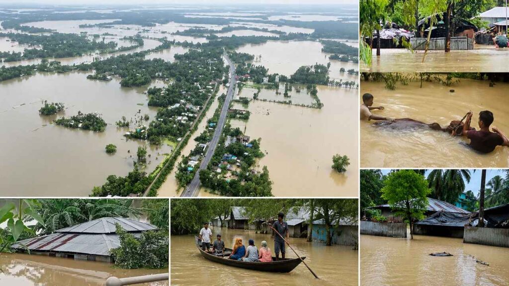 ৭ জেলায় পানিবন্দী লাখো পরিবার, মৃতের সংখ্যা ৫১