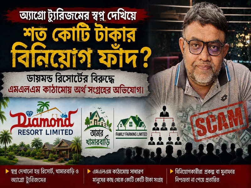 রিসোর্টের স্বপ্ন, বিনিয়োগে সর্বনাশ! ডায়মন্ড রিসোর্টের বিরুদ্ধে শত কোটি টাকা সংগ্রহের অভিযোগ